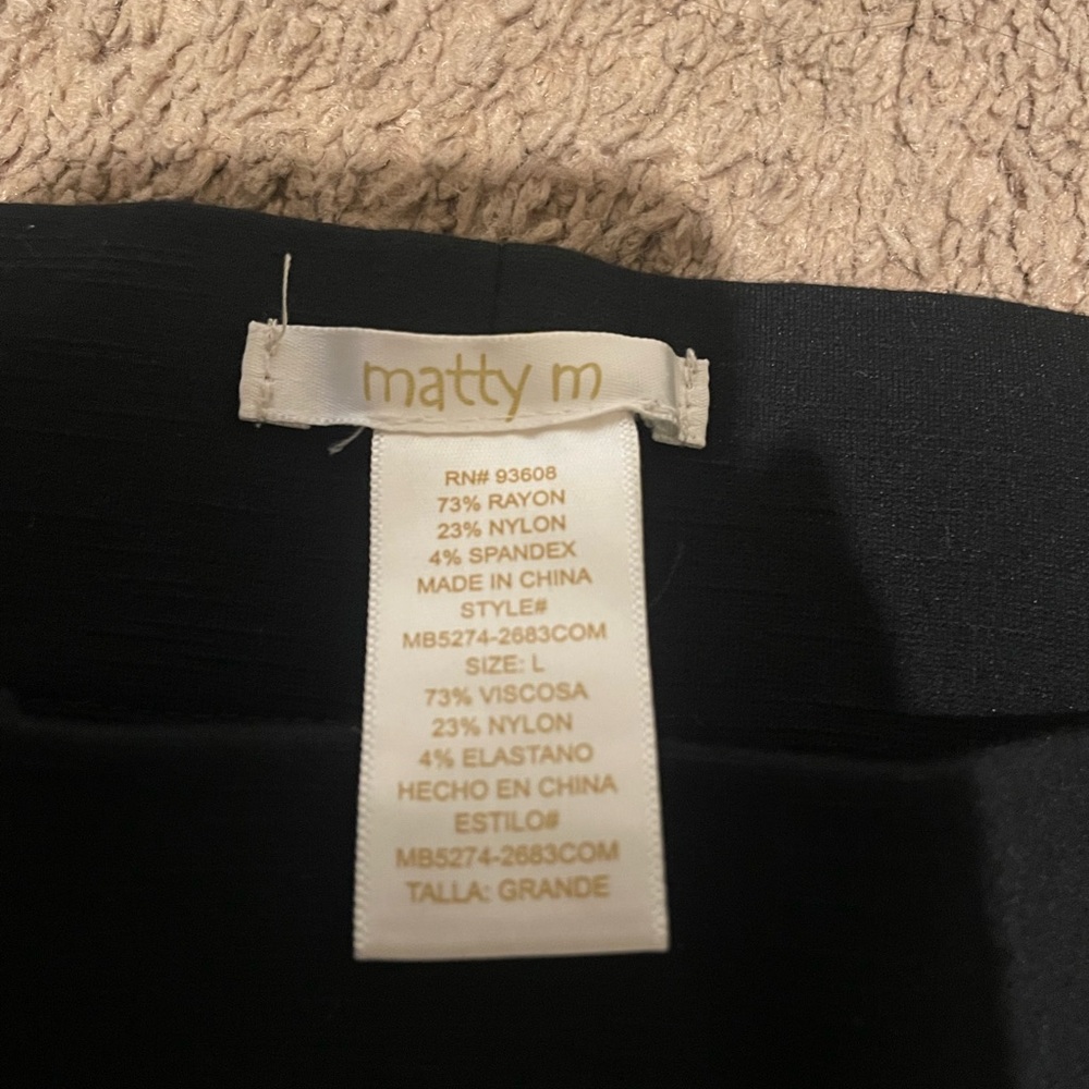 Matty M Classic Black Skirt